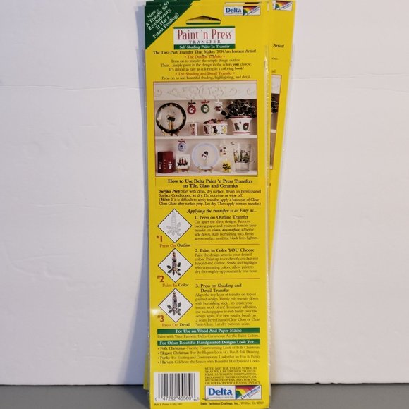 NEW Delta Paint 'n Press Christmas Angel Bell Tree Crafts Transfer Lot Of 5 - Picture 5 of 5